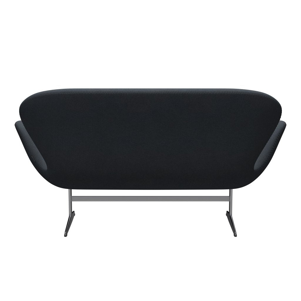 [product_category]-Fritz Hansen Swan Sofa 2 Seater, Satin Brushed Aluminium/Tonus Dark Grey-Fritz Hansen-3321-TON615-SPAL-FRI-4