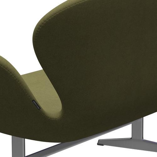 [product_category]-Fritz Hansen Swan Sofa 2 Seater, Satin Brushed Aluminium/Tonus Dusty Green-Fritz Hansen-3321-TON964-SPAL-FRI-5