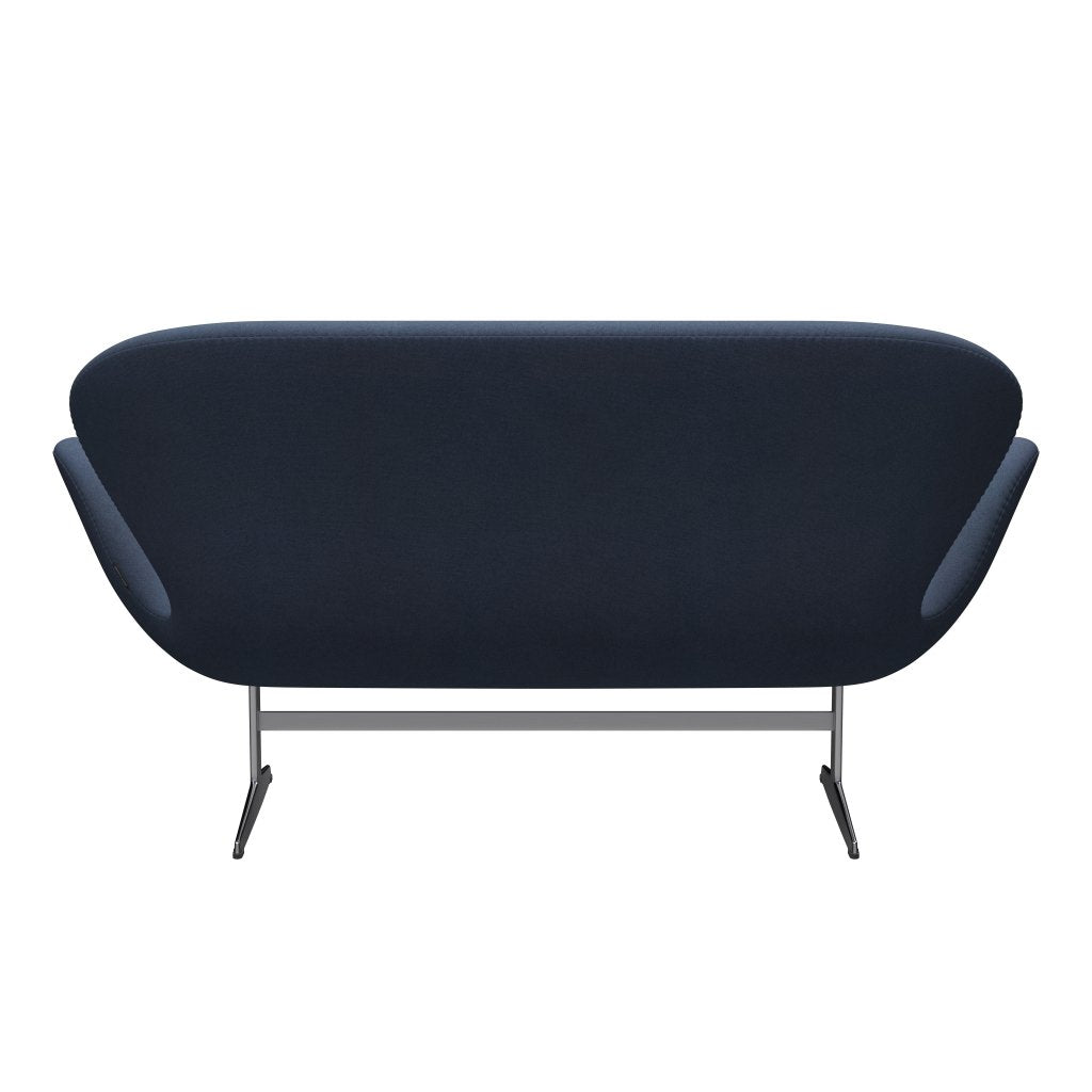 [product_category]-Fritz Hansen Swan Sofa 2 Seater, Satin Brushed Aluminium/Tonus Grey Blue-Fritz Hansen-3321-TON764-SPAL-FRI-4