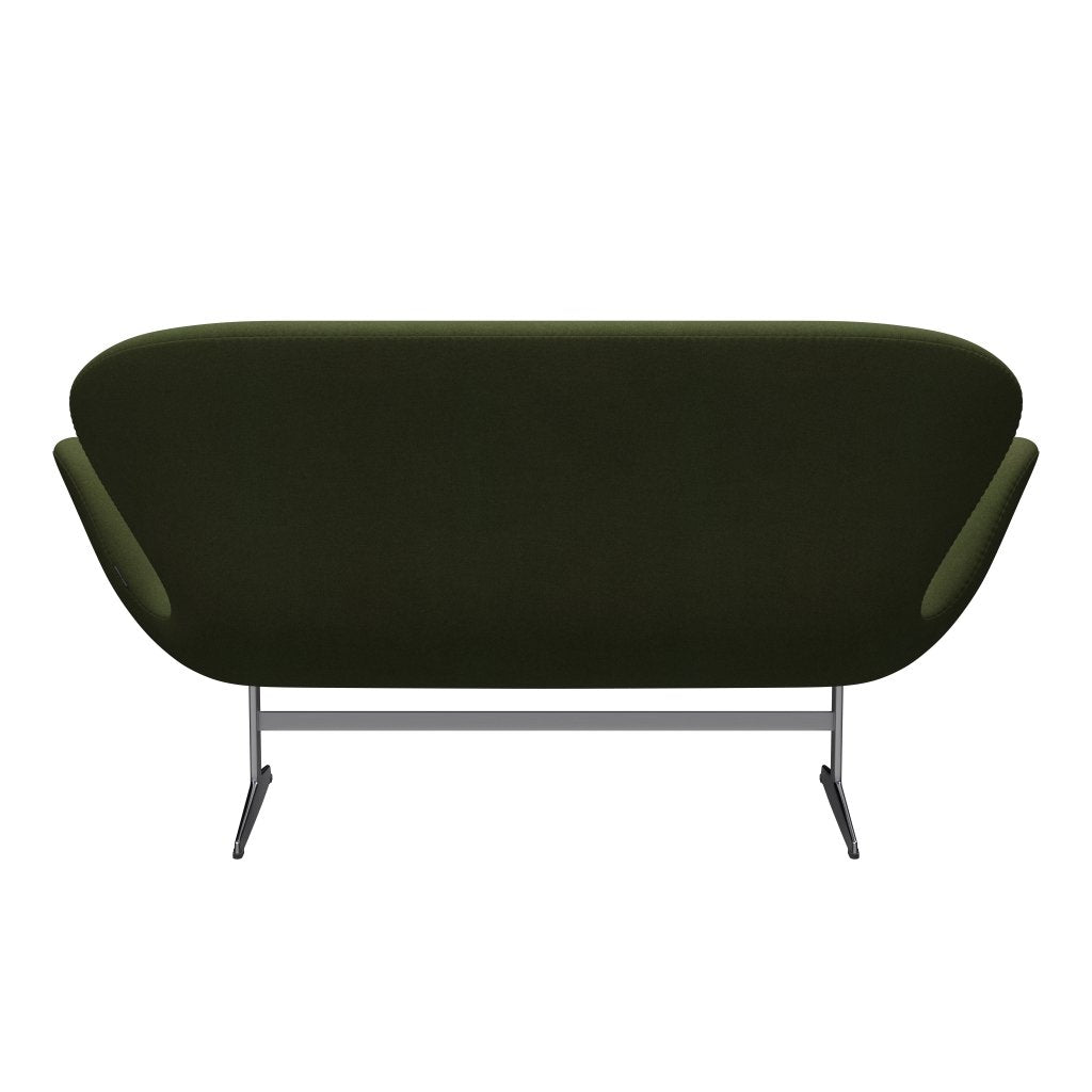 [product_category]-Fritz Hansen Swan Sofa 2 Seater, Satin Brushed Aluminium/Tonus Military Green-Fritz Hansen-3321-TON131-SPAL-FRI-4