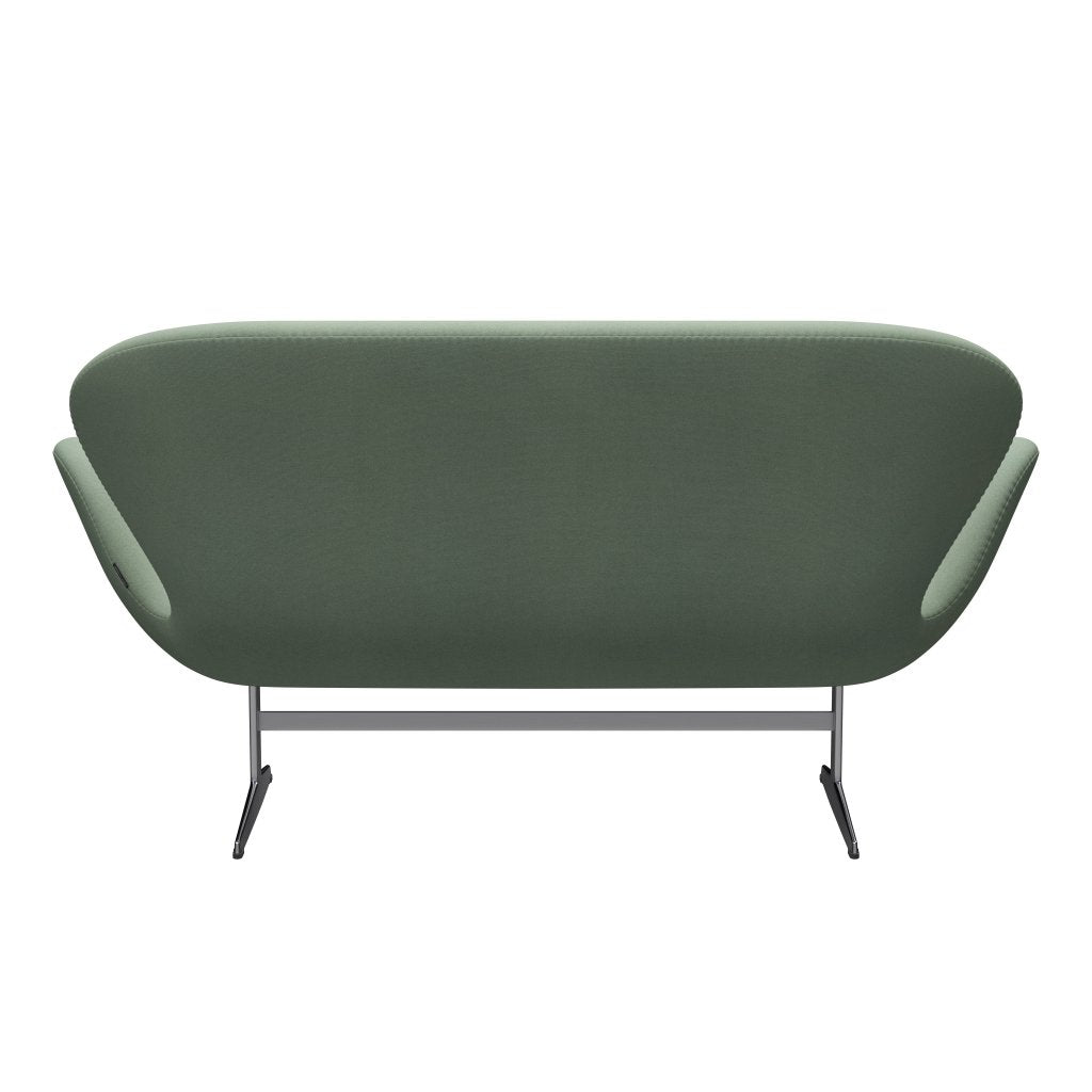 [product_category]-Fritz Hansen Swan Sofa 2 Seater, Satin Brushed Aluminium/Tonus Mint Green-Fritz Hansen-3321-TON914-SPAL-FRI-4