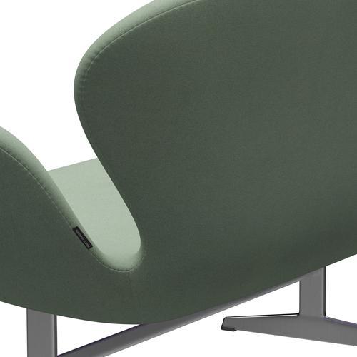 [product_category]-Fritz Hansen Swan Sofa 2 Seater, Satin Brushed Aluminium/Tonus Mint Green-Fritz Hansen-3321-TON914-SPAL-FRI-5