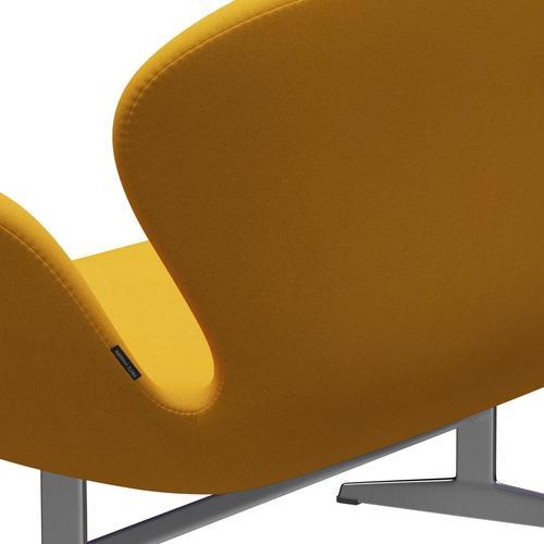 [product_category]-Fritz Hansen Swan Sofa 2 Seater, Satin Brushed Aluminium/Tonus Mustard-Fritz Hansen-3321-TON440-SPAL-FRI-5