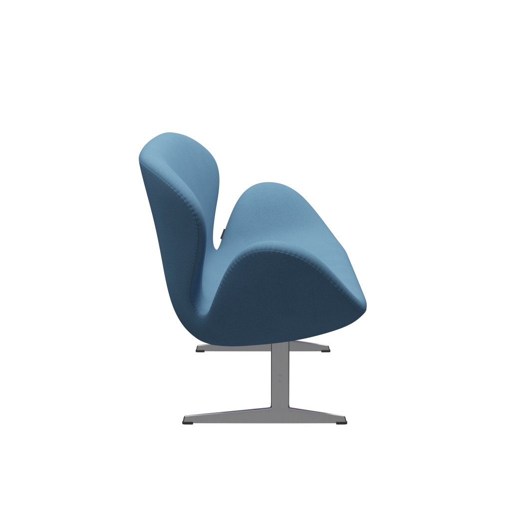 [product_category]-Fritz Hansen Swan Sofa 2 Seater, Satin Brushed Aluminium/Tonus Pastel Blue-Fritz Hansen-3321-TON508-SPAL-FRI-3