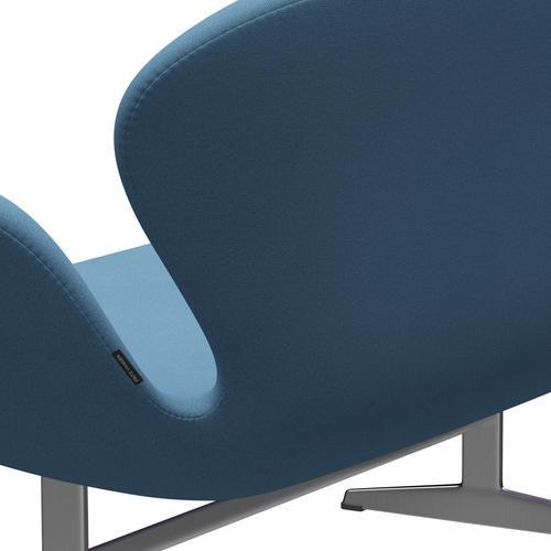 [product_category]-Fritz Hansen Swan Sofa 2 Seater, Satin Brushed Aluminium/Tonus Pastel Blue-Fritz Hansen-3321-TON508-SPAL-FRI-5