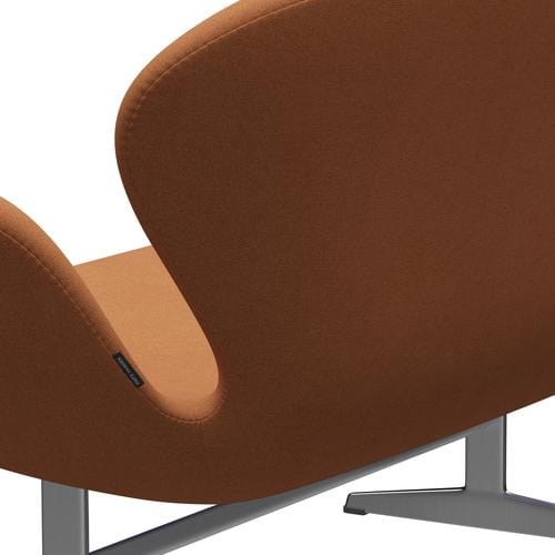 [product_category]-Fritz Hansen Swan Sofa 2 Seater, Satin Brushed Aluminium/Tonus Soft Orange-Fritz Hansen-3321-TON464-SPAL-FRI-5