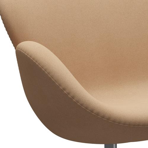 [product_category]-Fritz Hansen Swan Sofa 2 Seater, Satin Brushed Aluminium/Tonus Warm Beige-Fritz Hansen-3321-TON224-SPAL-FRI-7