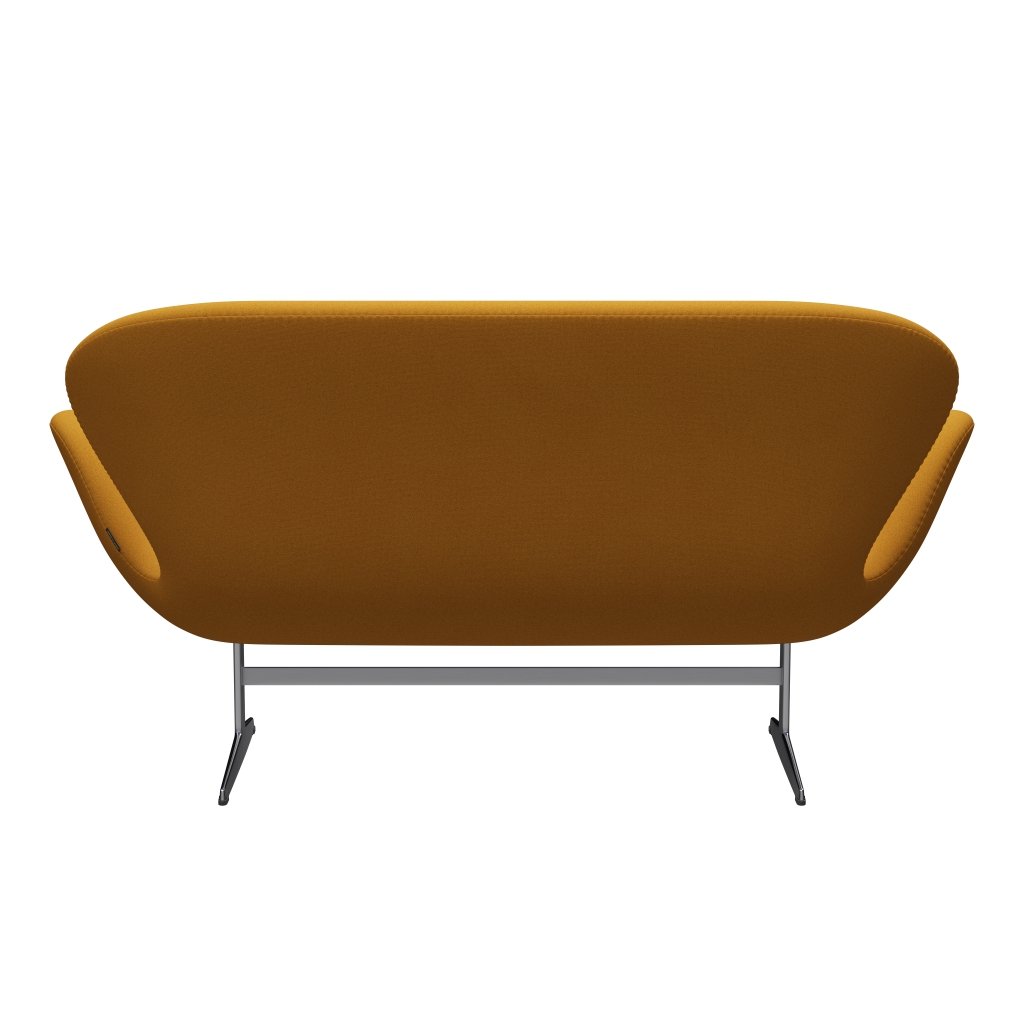 [product_category]-Fritz Hansen Swan Sofa 2 Seater, Satin Brushed Aluminium/Tonus Warm Yellow-Fritz Hansen-3321-TON454-SPAL-FRI-4