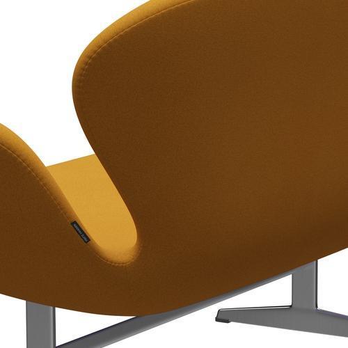 [product_category]-Fritz Hansen Swan Sofa 2 Seater, Satin Brushed Aluminium/Tonus Warm Yellow-Fritz Hansen-3321-TON454-SPAL-FRI-5