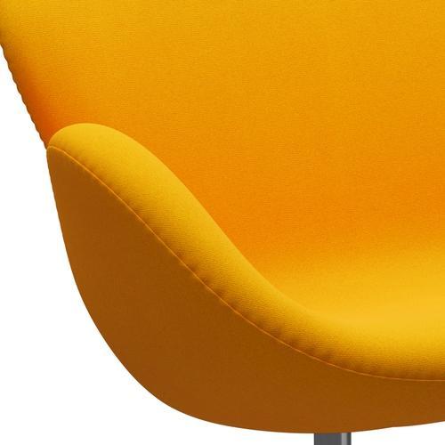[product_category]-Fritz Hansen Swan Sofa 2 Seater, Satin Brushed Aluminium/Tonus Yellow Orange-Fritz Hansen-3321-TON424-SPAL-FRI-7