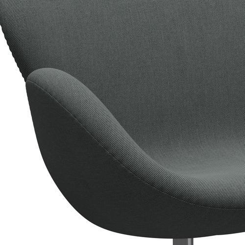[product_category]-Fritz Hansen Swan Sofa 2 Seater, Satin Brushed Aluminum/Steelcut Trio Carbon-Fritz Hansen-3321-STR153-SPAL-FRI-7