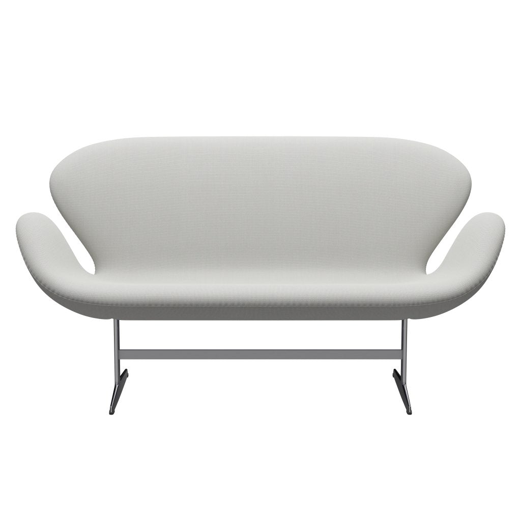 [product_category]-Fritz Hansen Swan Sofa 2 Seater, Satin Brushed Aluminum/Steelcut Trio Delicate Mint Green-Fritz Hansen-3321-STR906-SPAL-FRI-1