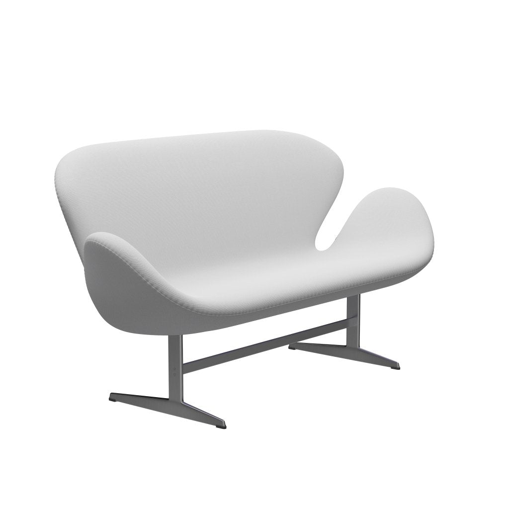 [product_category]-Fritz Hansen Swan Sofa 2 Seater, Satin Brushed Aluminum/Sunniva Canvas Natural-Fritz Hansen-3321-SV223-SPAL-FRI-2