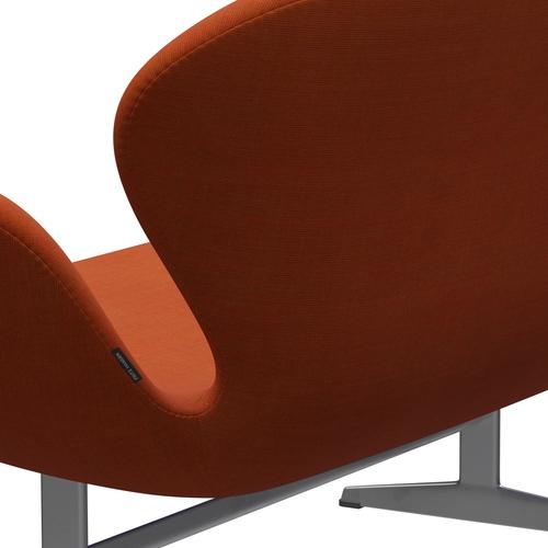 [product_category]-Fritz Hansen Swan Sofa 2 Seater, Silver Grey/Canvas Orange-Fritz Hansen-3321-CA0556-SGBASE-FRI-5