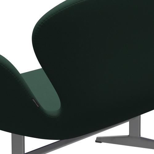 [product_category]-Fritz Hansen Swan Sofa 2 Seater, Silver Grey/Christianshavn Dark Green Uni-Fritz Hansen-3321-CH1160-SGBASE-FRI-5