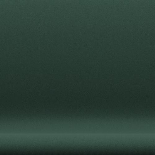 [product_category]-Fritz Hansen Swan Sofa 2 Seater, Silver Grey/Christianshavn Dark Green Uni-Fritz Hansen-3321-CH1160-SGBASE-FRI-6