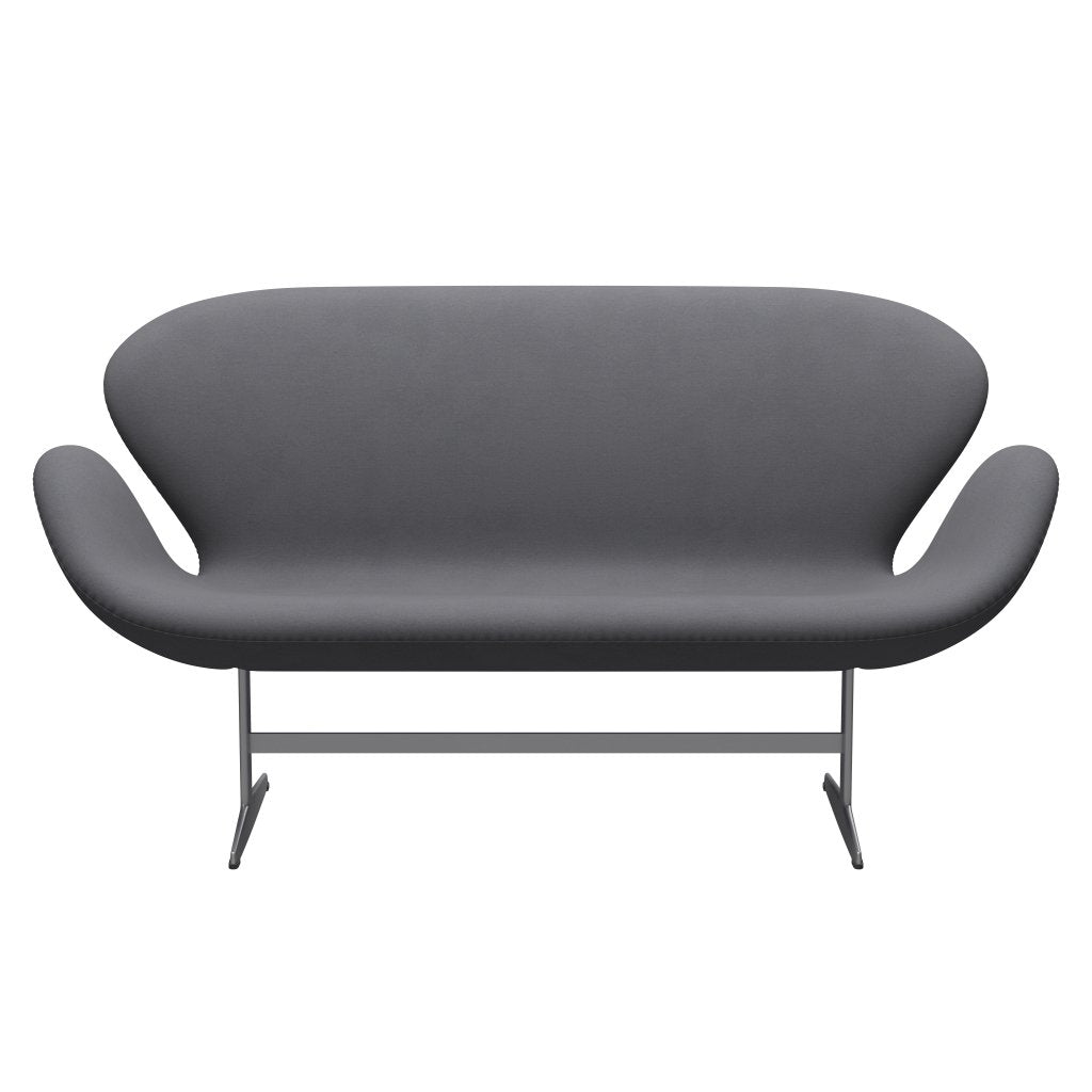 [product_category]-Fritz Hansen Swan Sofa 2 Seater, Silver Grey/Comfort Grey (01012)-Fritz Hansen-3321-C01012-SGBASE-FRI-1