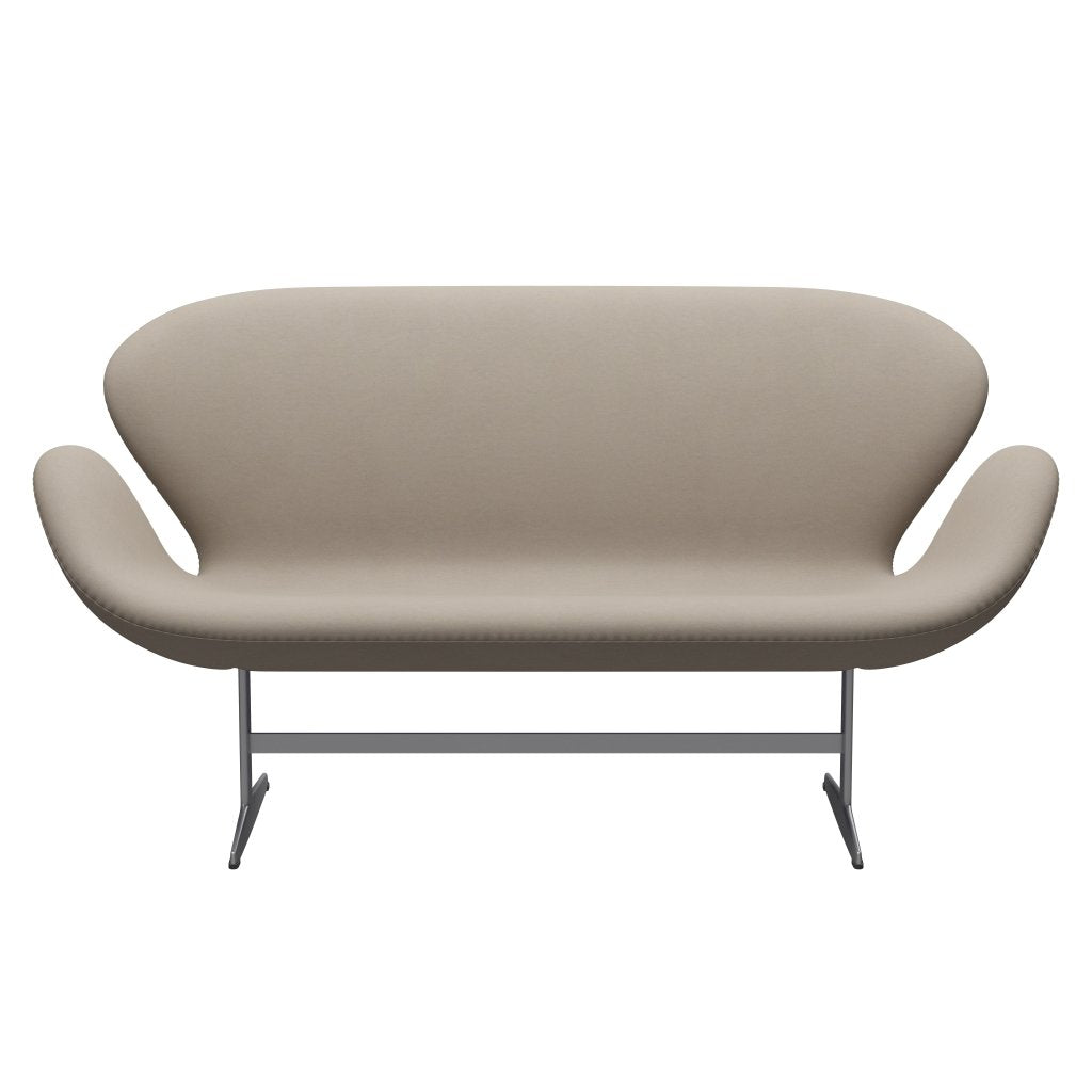 [product_category]-Fritz Hansen Swan Sofa 2 Seater, Silver Grey/Comfort White Grey-Fritz Hansen-3321-C61016-SGBASE-FRI-1