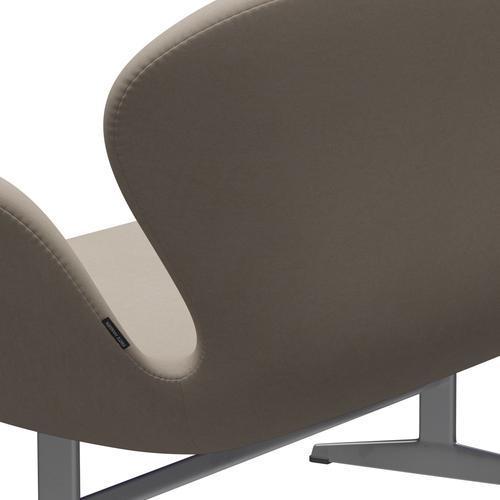[product_category]-Fritz Hansen Swan Sofa 2 Seater, Silver Grey/Comfort White Grey-Fritz Hansen-3321-C61016-SGBASE-FRI-5
