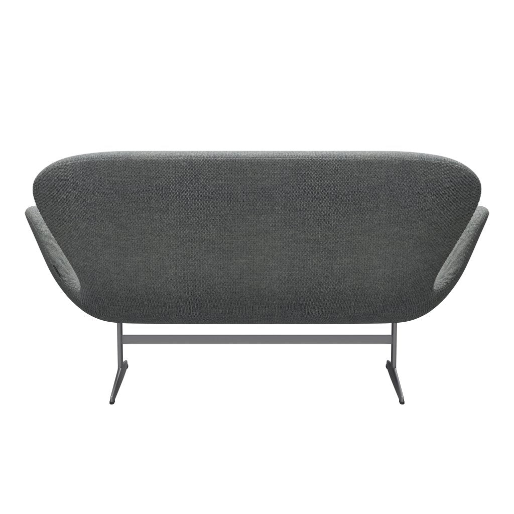 [product_category]-Fritz Hansen Swan Sofa 2 Seater, Silver Grey/Hallingdal White Grey-Fritz Hansen-3321-HAL116-SGBASE-FRI-4