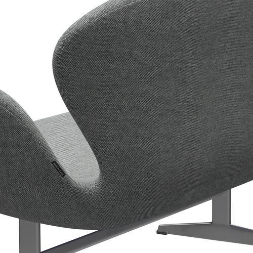 [product_category]-Fritz Hansen Swan Sofa 2 Seater, Silver Grey/Hallingdal White Grey-Fritz Hansen-3321-HAL116-SGBASE-FRI-5