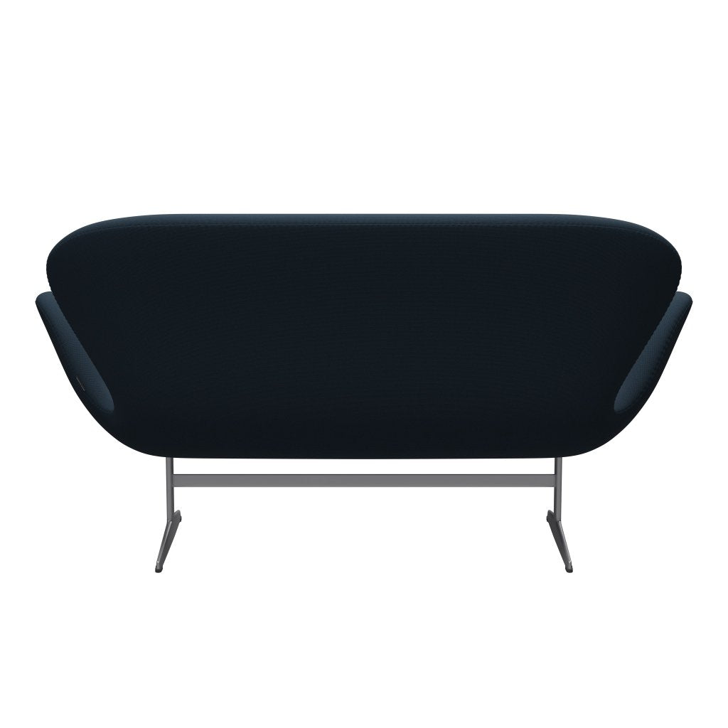[product_category]-Fritz Hansen Swan Sofa 2 Seater, Silver Grey/Steelcut Navy Blue-Fritz Hansen-3321-STI780-SGBASE-FRI-4