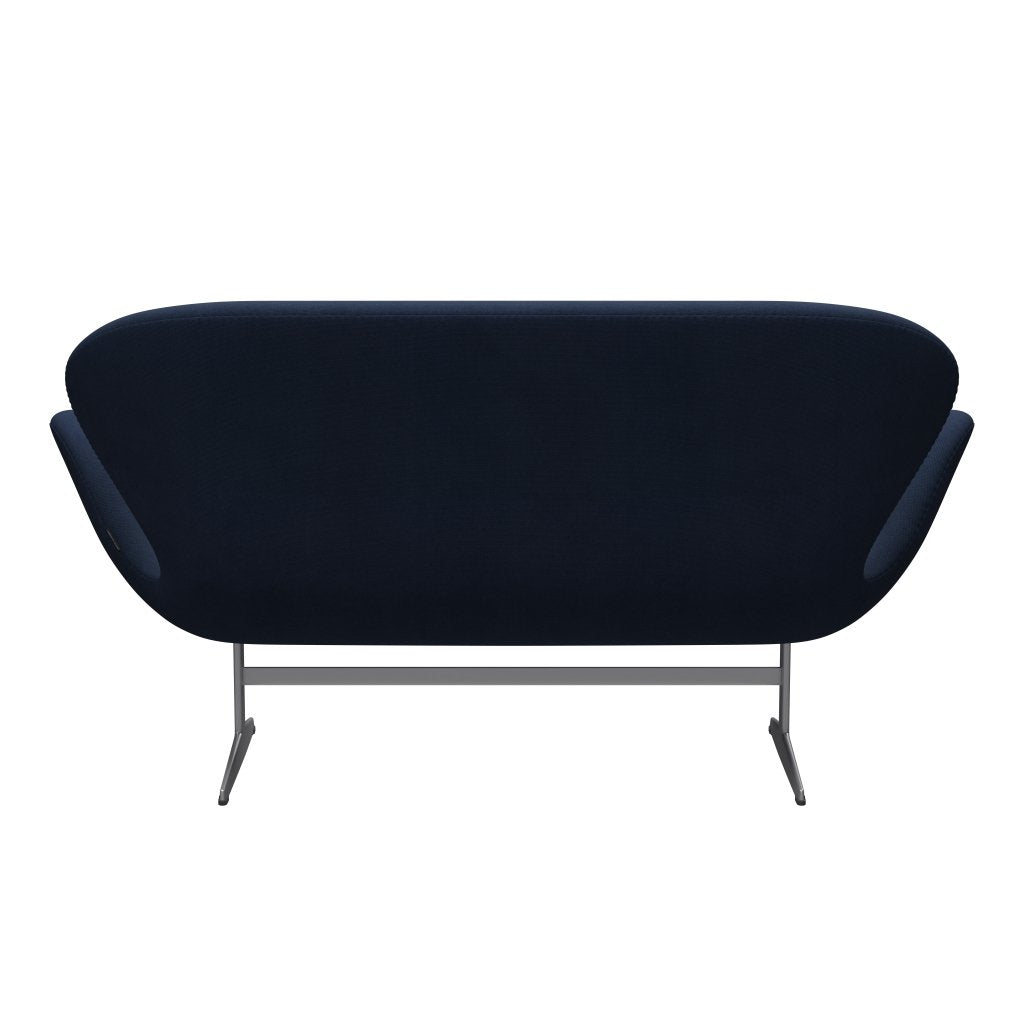 [product_category]-Fritz Hansen Swan Sofa 2 Seater, Silver Grey/Steelcut Royal Blue-Fritz Hansen-3321-STI760-SGBASE-FRI-4