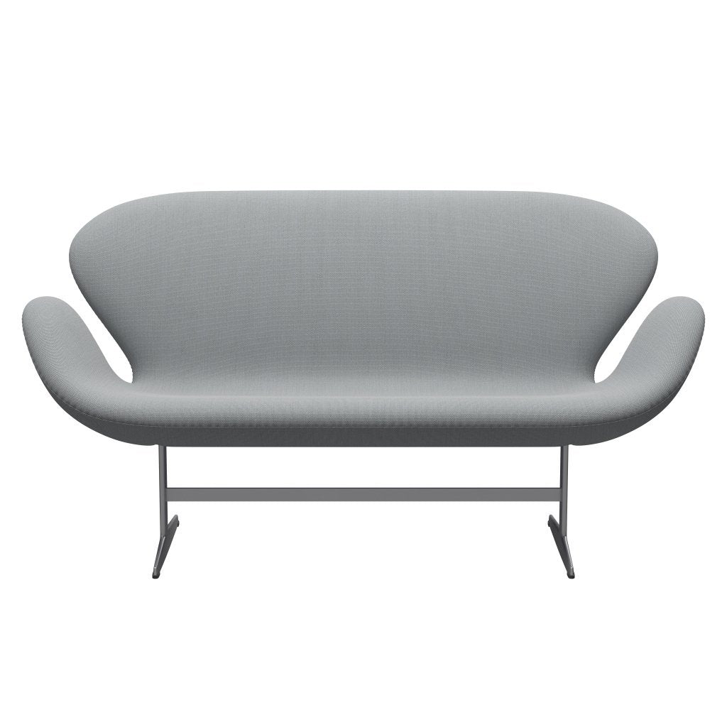 [product_category]-Fritz Hansen Swan Sofa 2 Seater, Silver Grey/Steelcut Trio Beige-Fritz Hansen-3321-STR113-SGBASE-FRI-1
