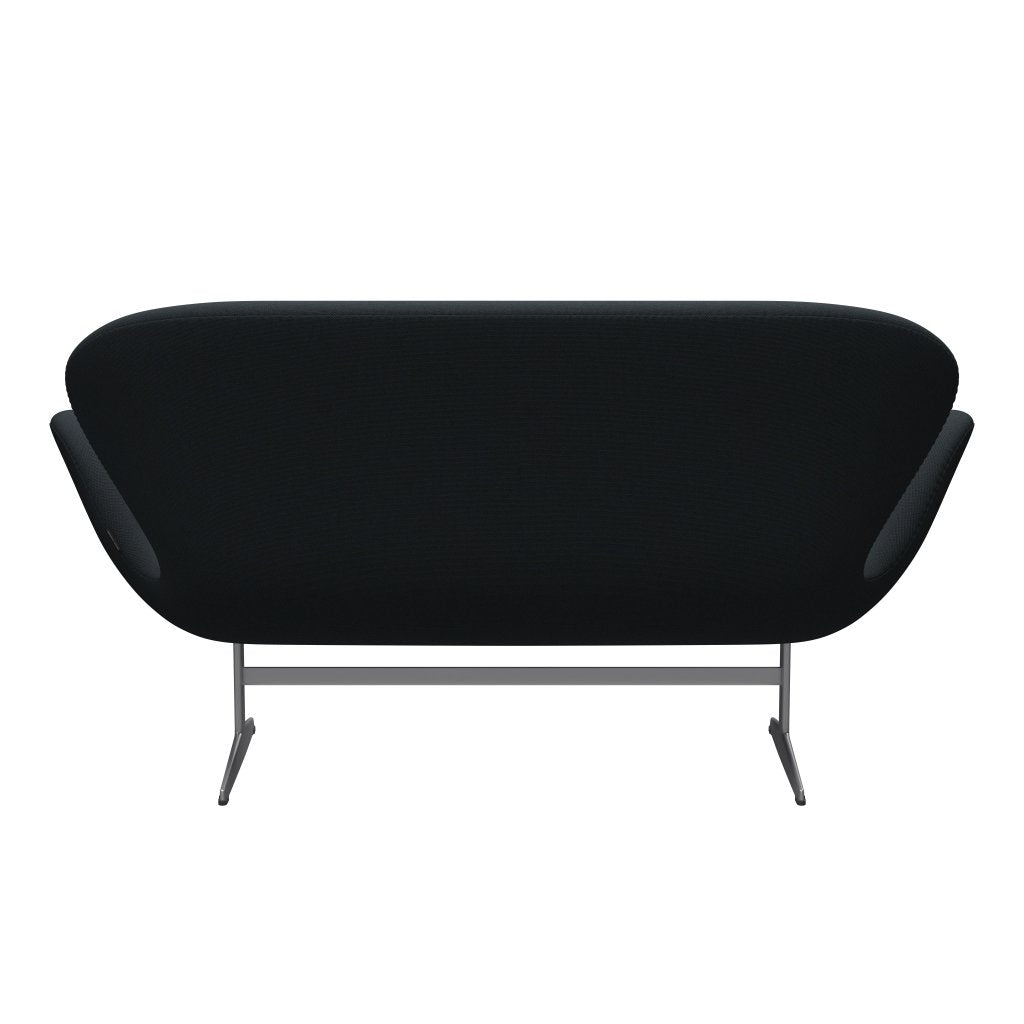 [product_category]-Fritz Hansen Swan Sofa 2 Seater, Silver Grey/Steelcut Trio Black-Fritz Hansen-3321-STR195-SGBASE-FRI-4