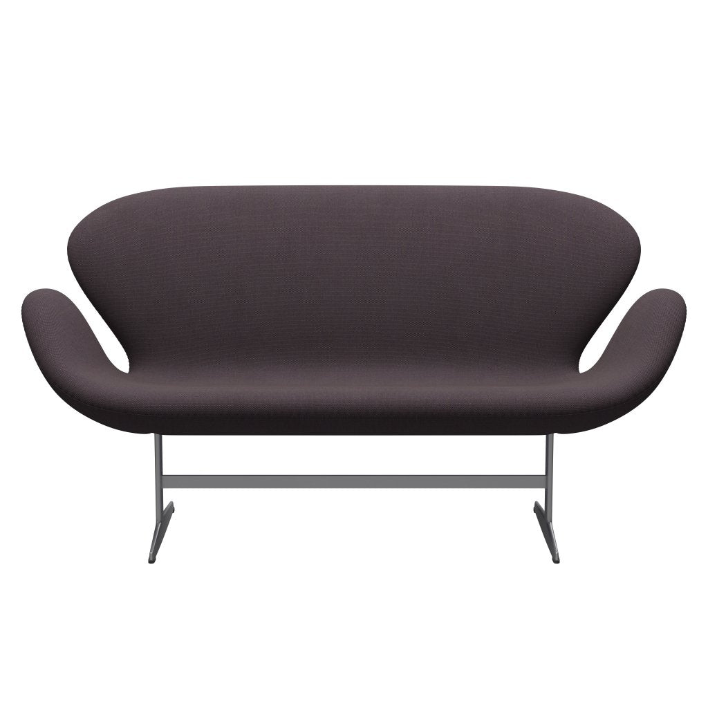[product_category]-Fritz Hansen Swan Sofa 2 Seater, Silver Grey/Steelcut Trio Brown-Fritz Hansen-3321-STR283-SGBASE-FRI-1