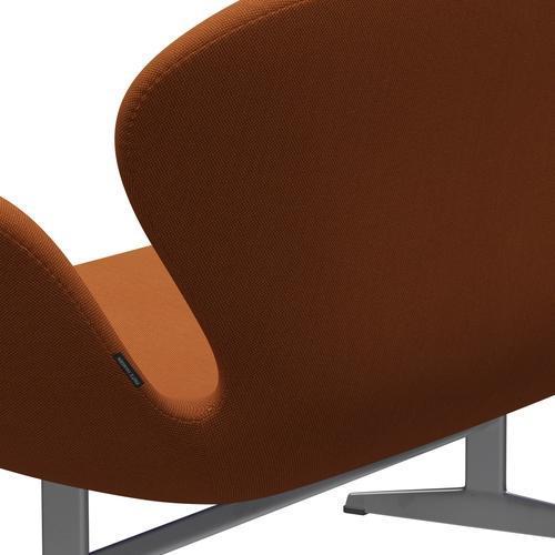 [product_category]-Fritz Hansen Swan Sofa 2 Seater, Silver Grey/Steelcut Trio Burnt Orange-Fritz Hansen-3321-STR576-SGBASE-FRI-5