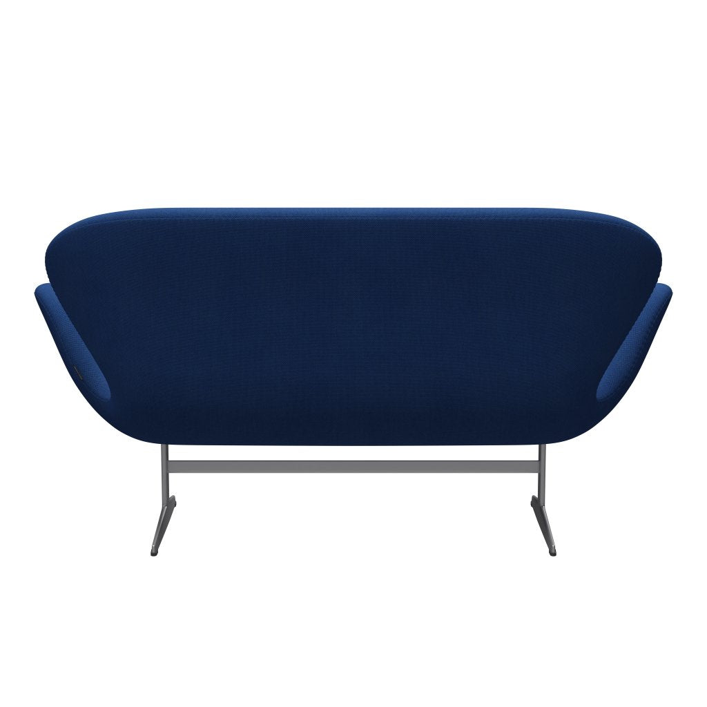 [product_category]-Fritz Hansen Swan Sofa 2 Seater, Silver Grey/Steelcut Trio Cobalt Blue-Fritz Hansen-3321-STR746-SGBASE-FRI-4