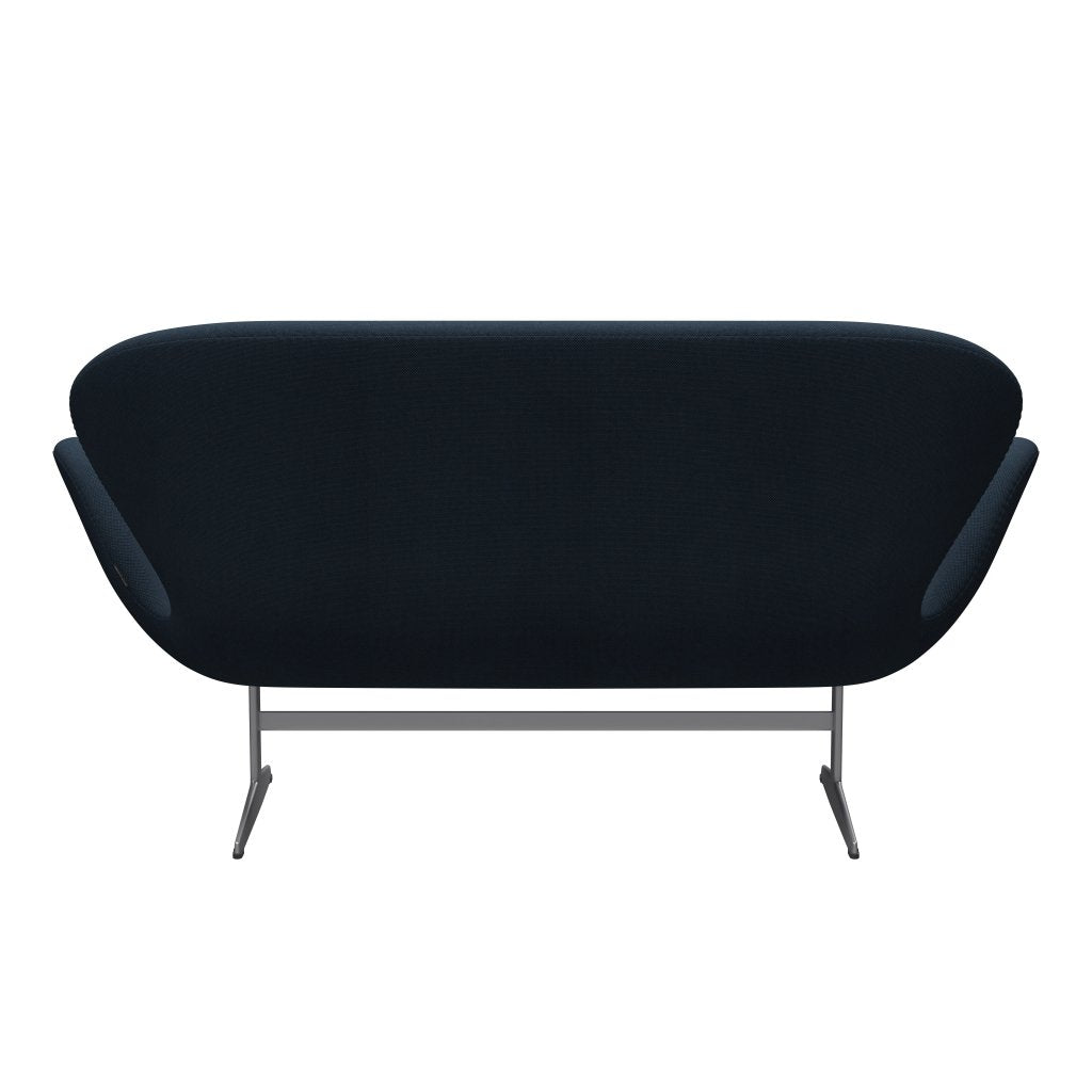 [product_category]-Fritz Hansen Swan Sofa 2 Seater, Silver Grey/Steelcut Trio Dark Dust Blue-Fritz Hansen-3321-STR796-SGBASE-FRI-4
