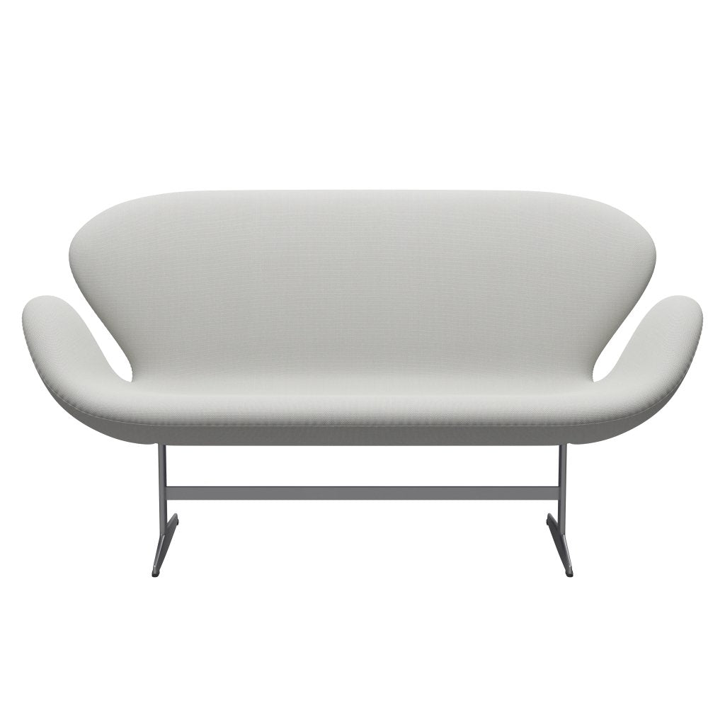 [product_category]-Fritz Hansen Swan Sofa 2 Seater, Silver Grey/Steelcut Trio Delicate Mint Green-Fritz Hansen-3321-STR906-SGBASE-FRI-1