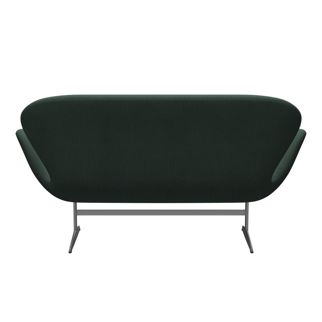 [product_category]-Fritz Hansen Swan Sofa 2 Seater, Silver Grey/Steelcut Trio Dusty Green-Fritz Hansen-3321-STR966-SGBASE-FRI-4
