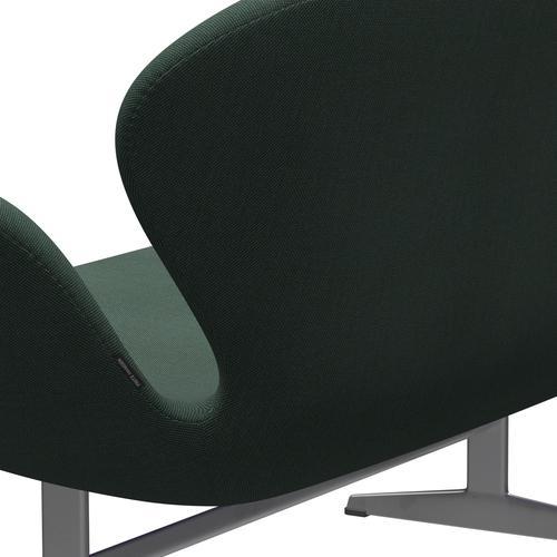 [product_category]-Fritz Hansen Swan Sofa 2 Seater, Silver Grey/Steelcut Trio Dusty Green-Fritz Hansen-3321-STR966-SGBASE-FRI-5