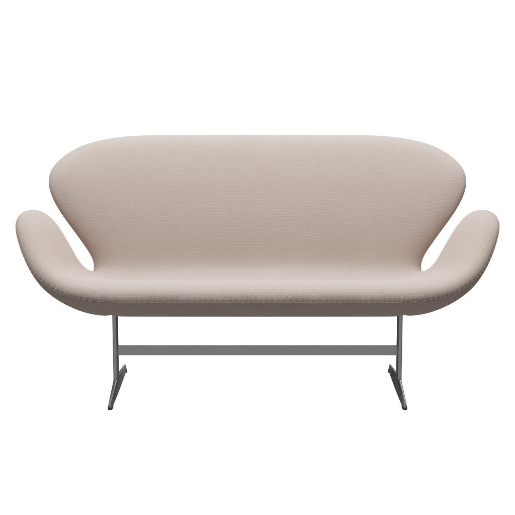 [product_category]-Fritz Hansen Swan Sofa 2 Seater, Silver Grey/Steelcut Trio Light Beige-Fritz Hansen-3321-STR226-SGBASE-FRI-1