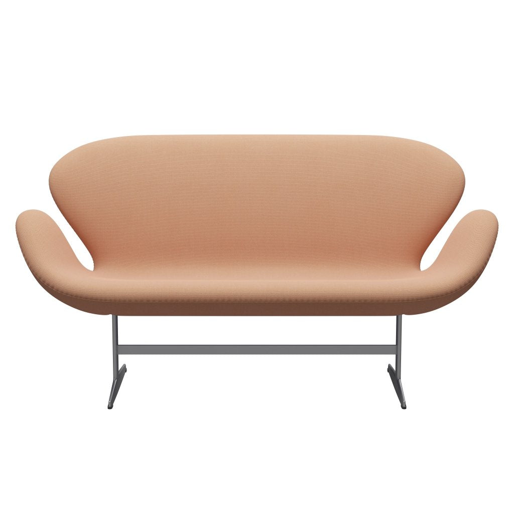 [product_category]-Fritz Hansen Swan Sofa 2 Seater, Silver Grey/Steelcut Trio Nude-Fritz Hansen-3321-STR506-SGBASE-FRI-1