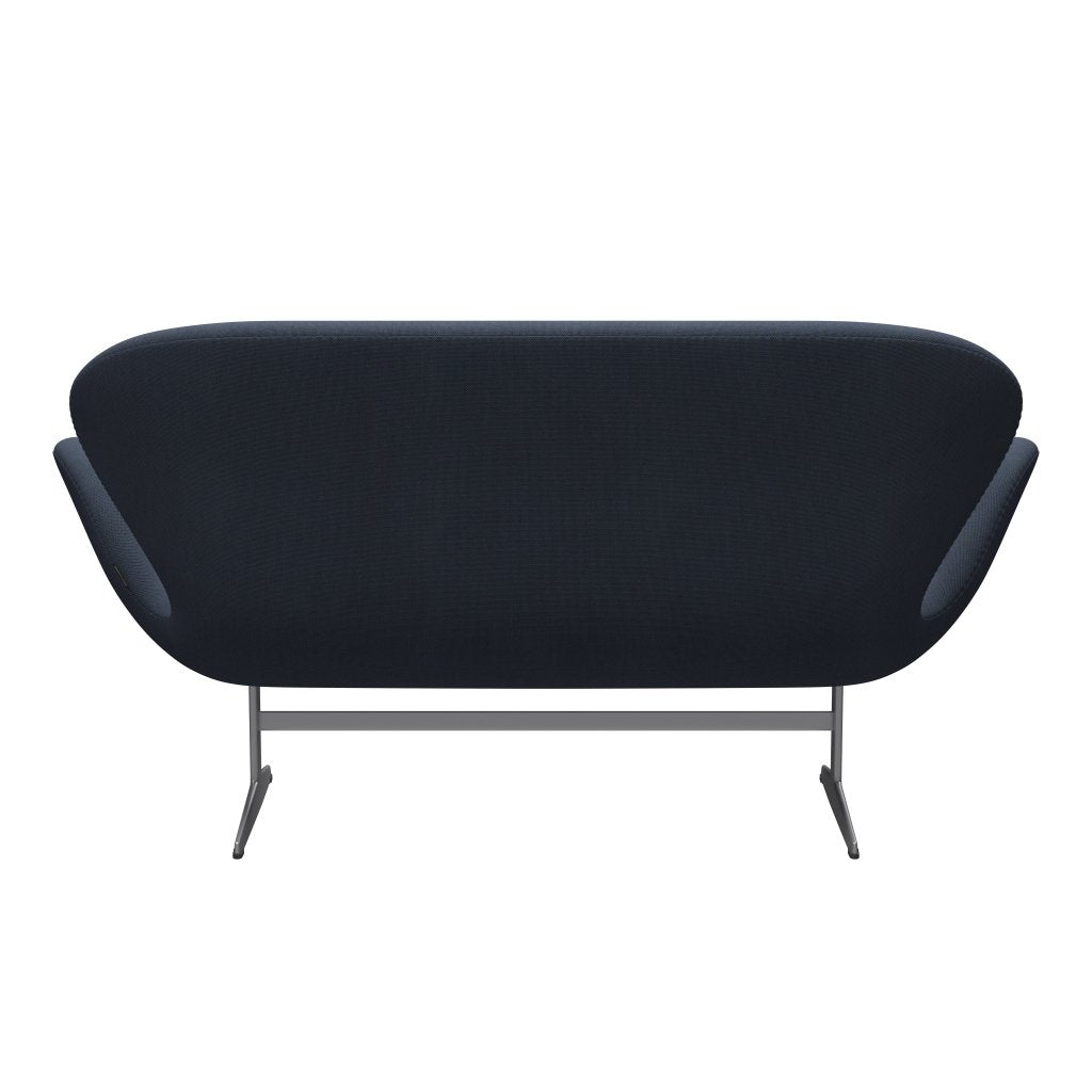 [product_category]-Fritz Hansen Swan Sofa 2 Seater, Silver Grey/Steelcut Trio Olive Green/Turquoise-Fritz Hansen-3321-STR883-SGBASE-FRI-4