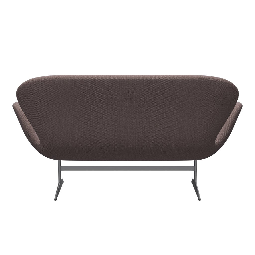 [product_category]-Fritz Hansen Swan Sofa 2 Seater, Silver Grey/Steelcut Trio Orange/Light Grey/Black-Fritz Hansen-3321-STR416-SGBASE-FRI-4