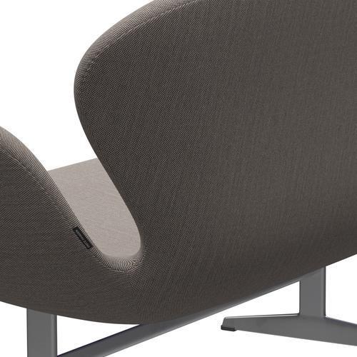 [product_category]-Fritz Hansen Swan Sofa 2 Seater, Silver Grey/Steelcut Trio Pink/White/Black-Fritz Hansen-3321-STR616-SGBASE-FRI-5