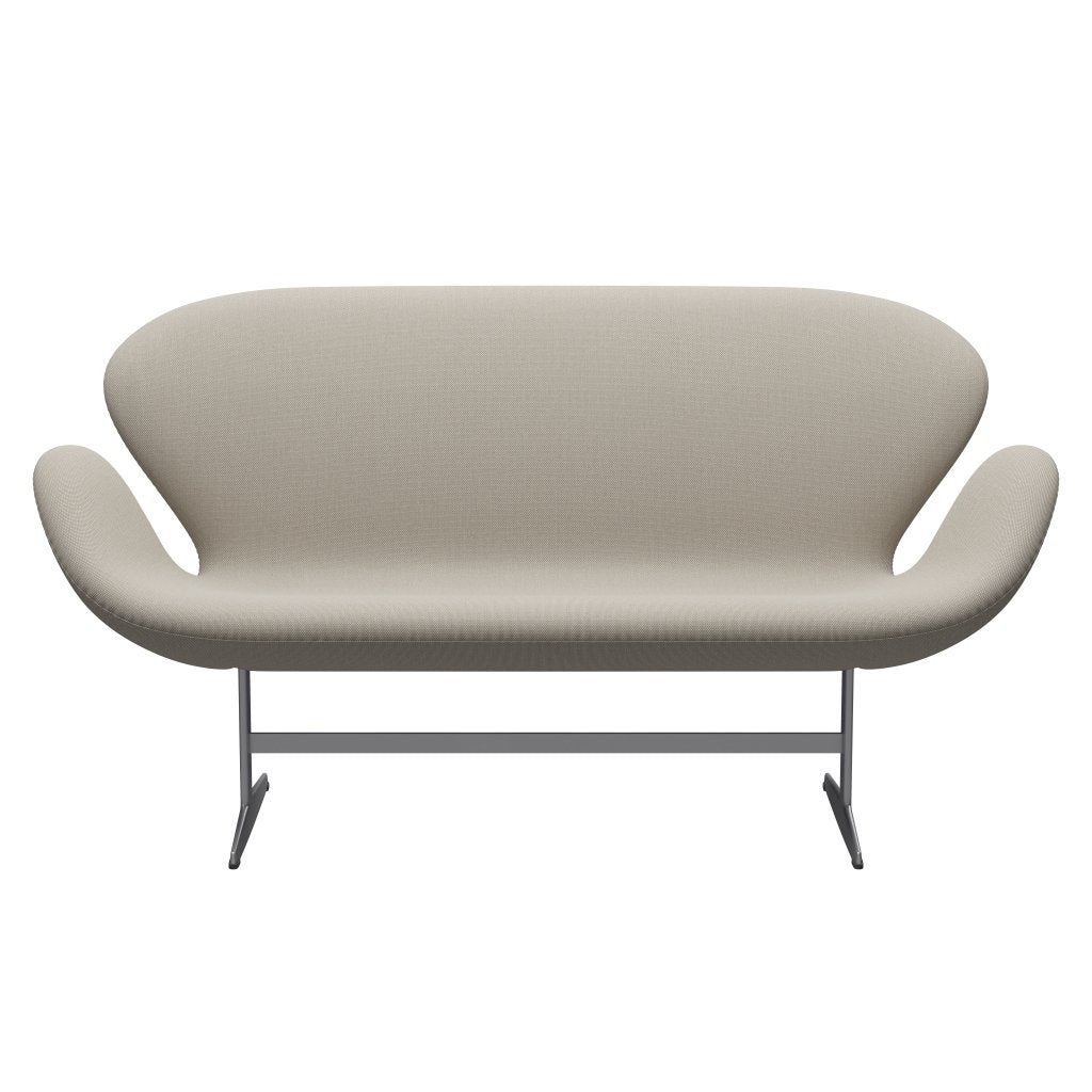 [product_category]-Fritz Hansen Swan Sofa 2 Seater, Silver Grey/Steelcut Trio Sand-Fritz Hansen-3321-STR213-SGBASE-FRI-1