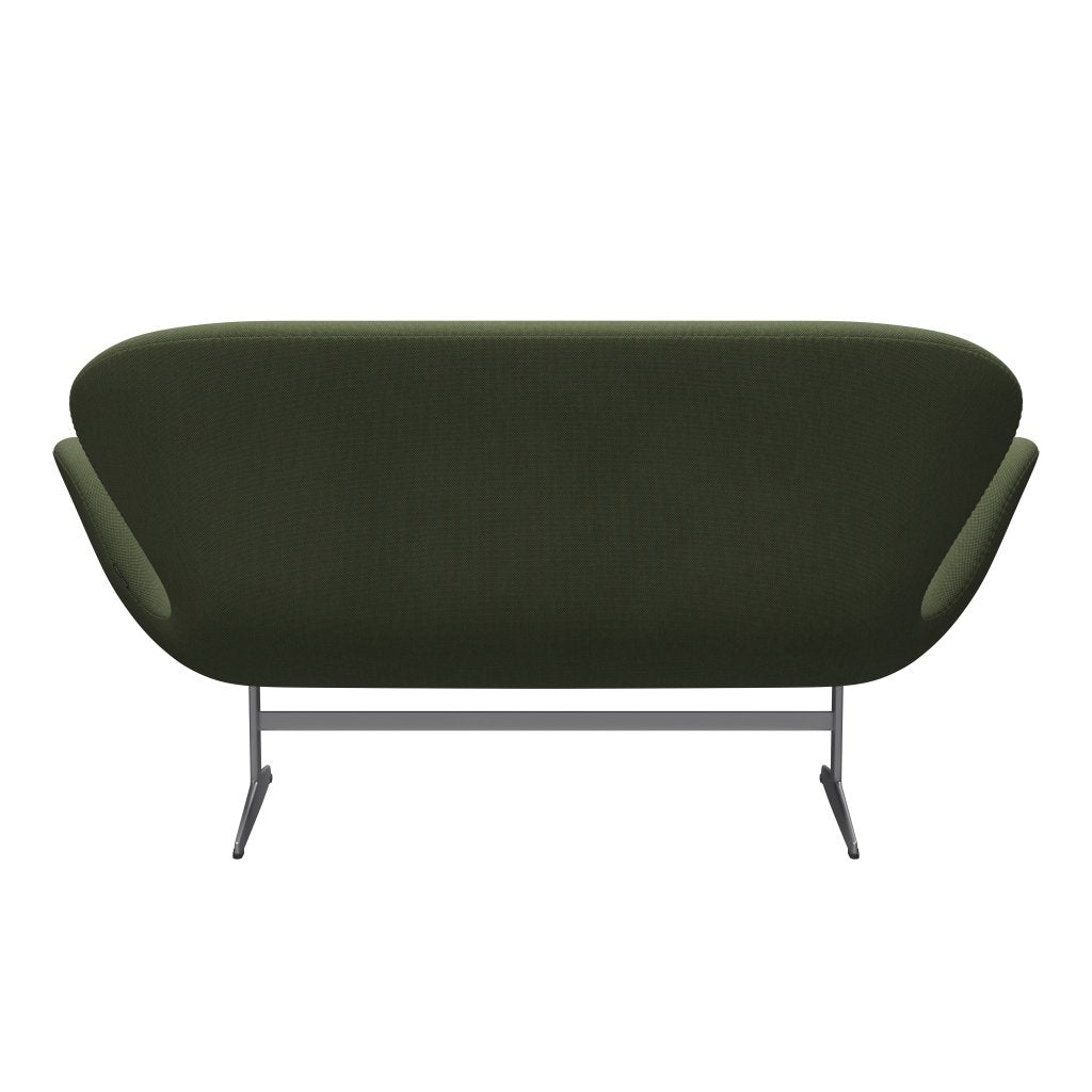 [product_category]-Fritz Hansen Swan Sofa 2 Seater, Silver Grey/Steelcut Trio Soft Green-Fritz Hansen-3321-STR946-SGBASE-FRI-4