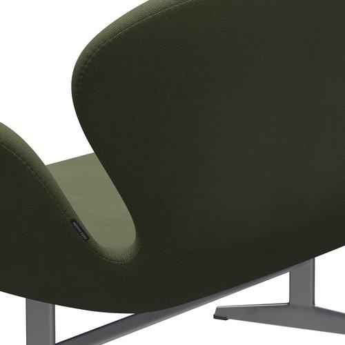 [product_category]-Fritz Hansen Swan Sofa 2 Seater, Silver Grey/Steelcut Trio Soft Green-Fritz Hansen-3321-STR946-SGBASE-FRI-5