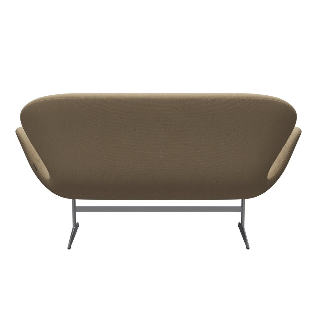 [product_category]-Fritz Hansen Swan Sofa 2 Seater, Silver Grey/Steelcut Trio Soft Yellow-Fritz Hansen-3321-STR236-SGBASE-FRI-4