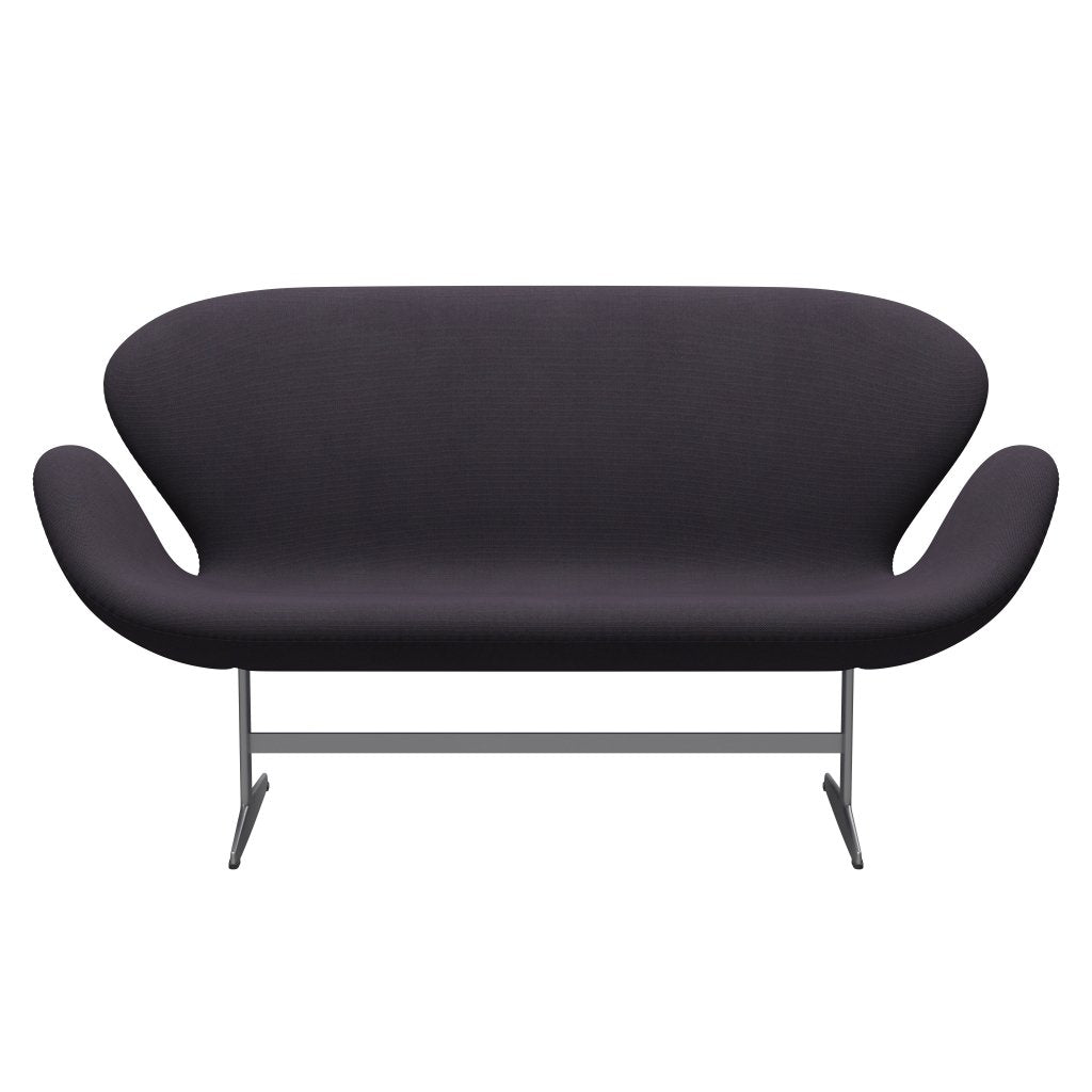 [product_category]-Fritz Hansen Swan Sofa 2 Seater, Silver Grey/Steelcut Trio Warm Dark Blue-Fritz Hansen-3321-STR776-SGBASE-FRI-1