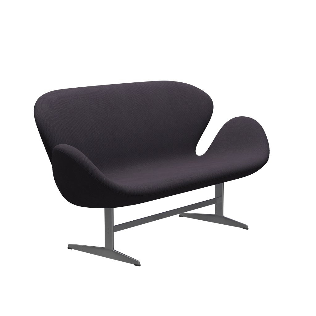 [product_category]-Fritz Hansen Swan Sofa 2 Seater, Silver Grey/Steelcut Trio Warm Dark Blue-Fritz Hansen-3321-STR776-SGBASE-FRI-2