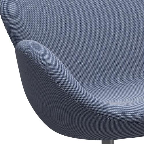 [product_category]-Fritz Hansen Swan Sofa 2 Seater, Silver Grey/Steelcut Trio White/Blue-Fritz Hansen-3321-STR716-SGBASE-FRI-7