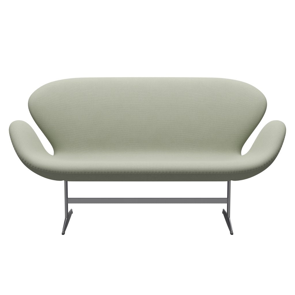 [product_category]-Fritz Hansen Swan Sofa 2 Seater, Silver Grey/Steelcut Turquoise Light-Fritz Hansen-3321-STI935-SGBASE-FRI-1