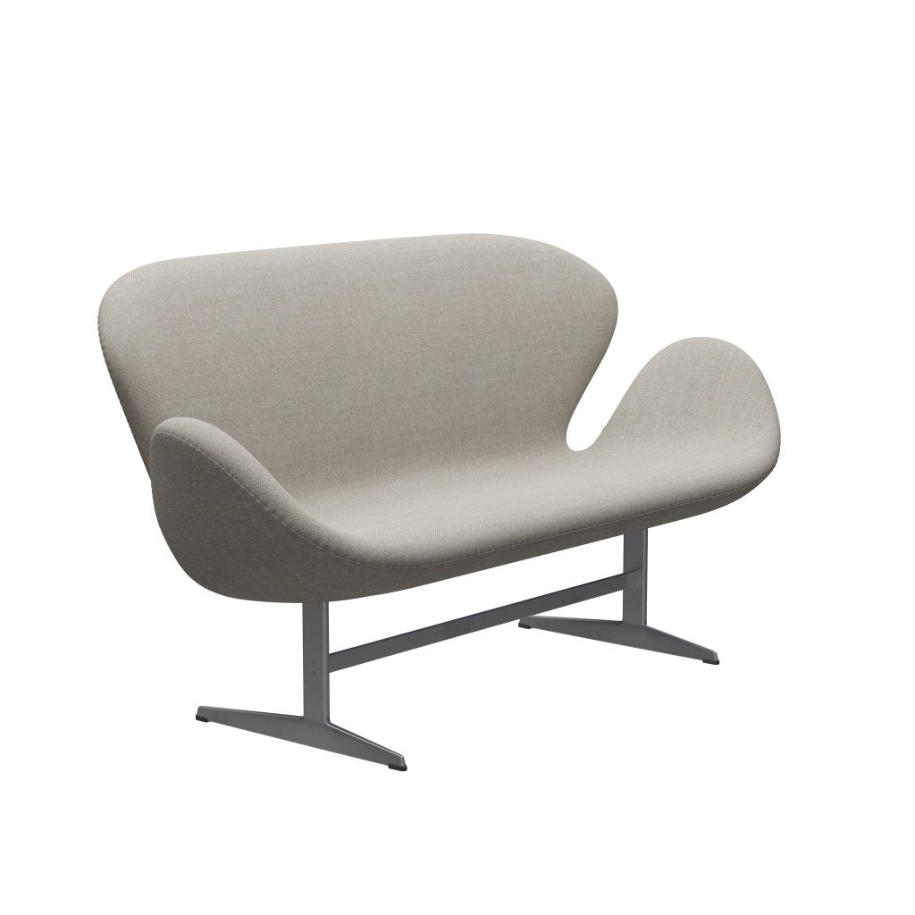 [product_category]-Fritz Hansen Swan Sofa 2 Seater, Silver Grey/Sunniva Beige-Fritz Hansen-3321-SV717-SGBASE-FRI-2